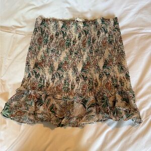 Veronica Beard Cotton Ruffle Hem Skirt